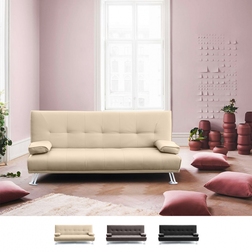 2 sits bäddsoffa med armstöd i kostläder redo säng OLIVINA Sylvia Pu Konstläder Barstol | Actona Company | Bonus Möbler